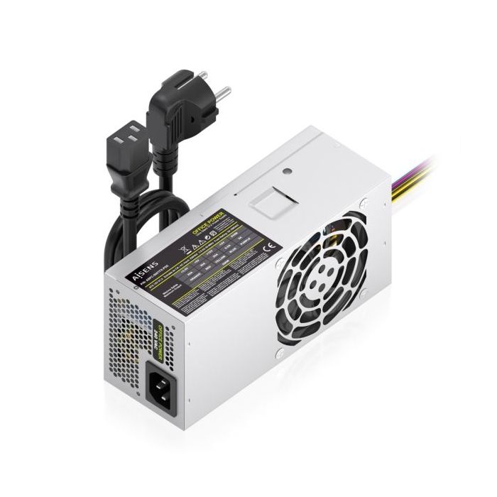 Aisens ASPC-500TFX-PSE Fuente de Alimentacion 500W TFX - Ventilador 80mm - OEM - Cable de Alimentacion Incluido - Color Plata