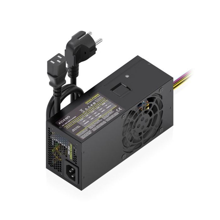 Aisens ASPC-500TFX-PSEBK Fuente de Alimentacion 500W TFX - Ventilador 80mm - OEM - Cable de Alimentacion Incluido - Color Negro