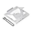 Aisens ASUC-7P045-GR Soporte para Portatil hasta 16  - Regulable en Altura - Antideslizante - Plegable - USB-C Docking 7 en 1 -