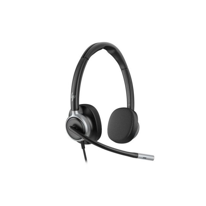 HP Poly Mission 625 Auriculares con Microfono - Almohadillas Polipiel Acolchadas - Controles en Cable