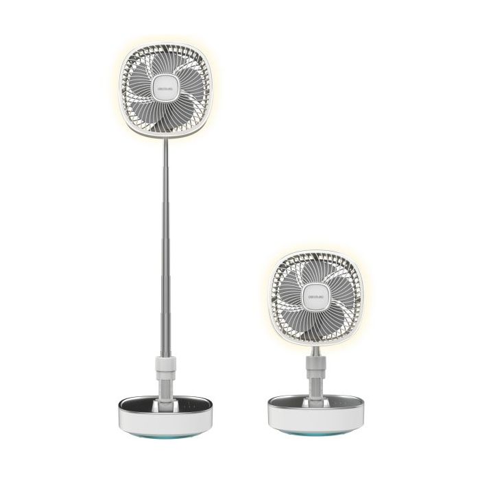 Cecotec EnergySilence 1000 FoldAir Portable Ventilador de Pie Portatil - 8000mAh - Plegable y Telescopico - Diametro de 10  - Ta