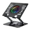 CoolBoox CoolAir RGB Soporte Elevador para Portatil de hasta 17  - Ajustable en Altura - Rotacion de Base 360 - Ventilador RGB -