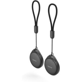 Hama Key Finder Pack 2 Localizadores Antiperdida - Compatible Apple y Google - Bluetooth - Autonomia hasta 365 Dias - Color Negr