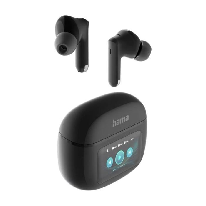 Hama Spirit Touch Auriculares Inalambricos TWS - Bluetooth 5.4 - Control Tactil Inteligente - Estuche Recargable - Color Negro