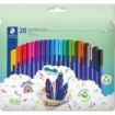 Staedtler Triplus Color 323 Pack de 20 Rotuladores - Trazo 1mm Aprox - Tinta Antisecado - Capuchon Ventilado - Colores Surtidos