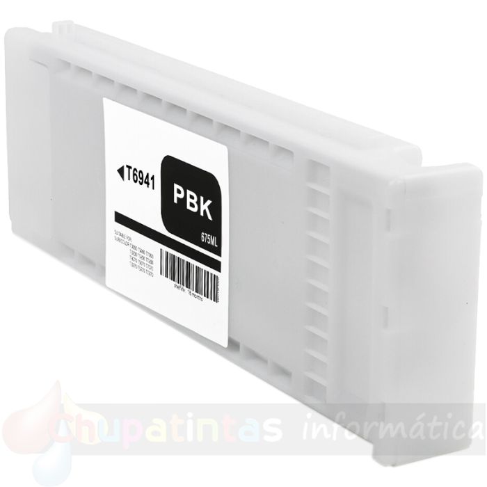 Epson T6941/T6921/T6931 Negro Foto Cartucho de Tinta Pigmentada Genérico - Reemplaza C13T694100/C13T692100/C13T693100