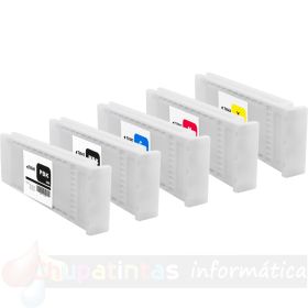 Epson T694-Serie Pack de 5 Cartuchos de Tinta Pigmentada Genéricos: T6941/T6942/T6943/T6944/T6945