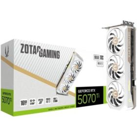 Zotac GeForce RTX 5070 TI  Tarjeta Grafica SOLID CORE OC 16GB WHITE GDDR7 HDMI, DP