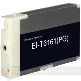 Epson T6161 Negro Cartucho de Tinta Pigmentada Generico - Reemplaza C13T616100