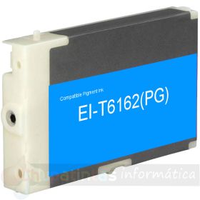 Epson T6162 Cian Cartucho de Tinta Pigmentada Genérico - Reemplaza C13T616200