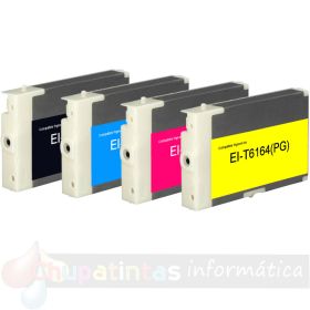 Epson T616-Series Pack de 4 Cartuchos de Tinta Genericos: T6161/T6162/T6163/T6164