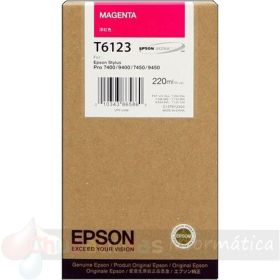 Epson T6123 Magenta Cartucho de Tinta Original - C13T612300