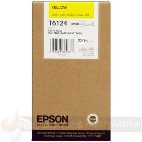 Epson T6124 Amarillo Cartucho de Tinta Original - C13T612400