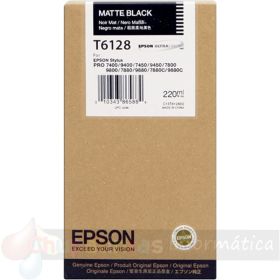 Epson T6128 Negro Mate Cartucho de Tinta Original - C13T612800