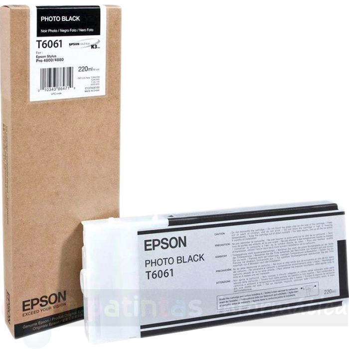 Epson T6061 Negro Foto Cartucho de Tinta Original - C13T606100