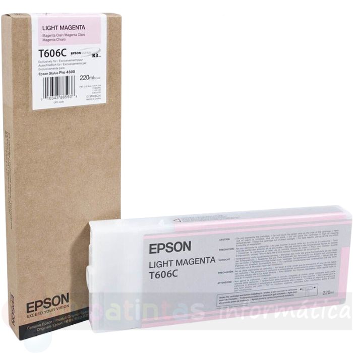 Epson T606C Magenta Light Cartucho de Tinta Original - C13T606C00