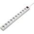 Hama Regleta Alimentacion con 10 Tomas - Cable 3m - Voltaje 230V - Interruptor Iluminado - Color Blanco