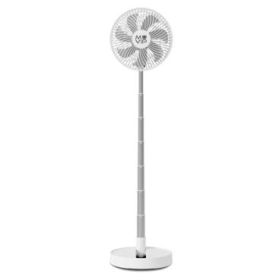 Muvip MV0664 Ventilador de Pie y Sobremesa - Diametro de 19cm - Bateria de 3600 mAh - Plegable, Extensible y Portatil - Temporiz
