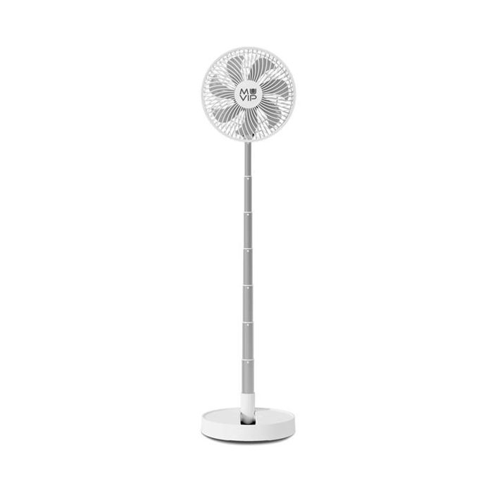 Muvip MV0664 Ventilador de Pie y Sobremesa - Diametro de 19cm - Bateria de 3600 mAh - Plegable, Extensible y Portatil - Temporiz