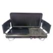 Muvip MV0666 Cocina de Gas Premium - Plancha + Doble Quemador - Protectores contra el Viento - Color Negro