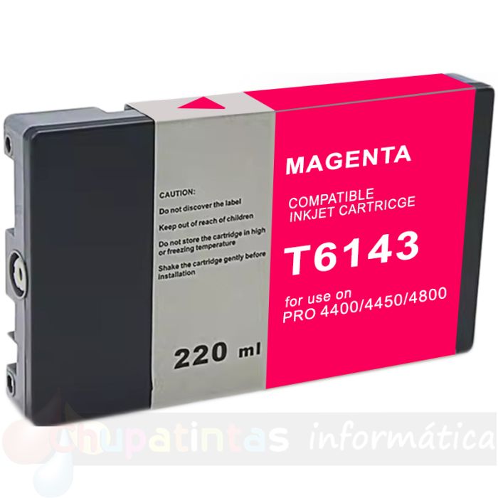 Epson T6143 Magenta Cartucho de Tinta Pigmentada Genérico - Reemplaza C13T614300