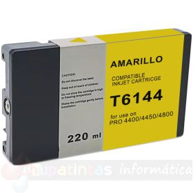 Epson T6144 Amarillo Cartucho de Tinta Pigmentada Genérico - Reemplaza C13T614400