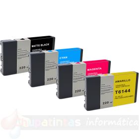 Epson T614-Series Pack de 4 Cartuchos de Tinta Genéricos: T6141-T6148/T6142/T6143/T6144