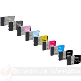 EPSON T606-Series/T6148 Pack de 9 Cartuchos de Tinta Pigmentada Genéricos: T6061/T6062/T6063/T6064/T6065/T6066/T6067/T6069/T6148