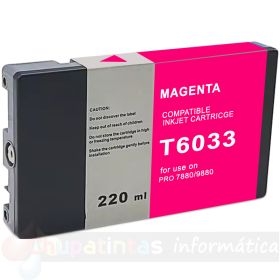 Epson T6033 Magenta Cartucho de Tinta Pigmentada Genérico - Reemplaza C13T603300
