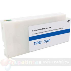 Epson T5962 Cian Cartucho de Tinta Pigmentada Genérico - Reemplaza C13T596200