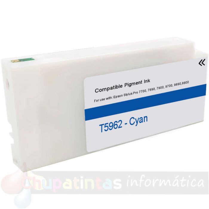 Epson T5962 Cian Cartucho de Tinta Pigmentada Genérico - Reemplaza C13T596200