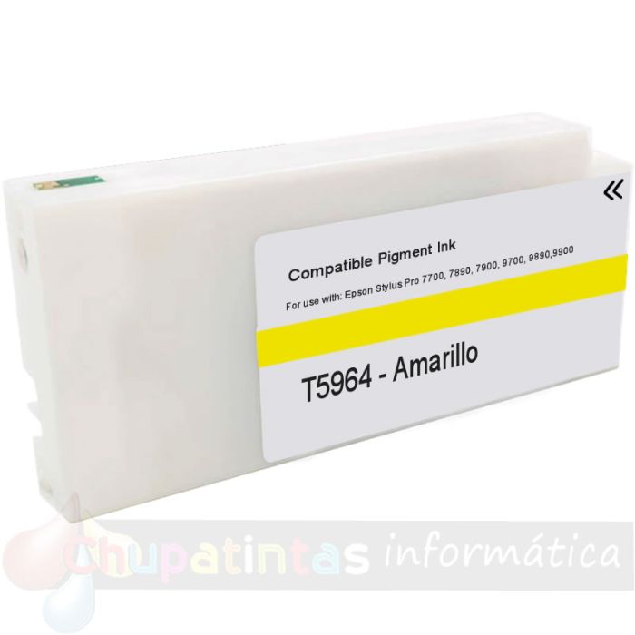 Epson T5964 Amarillo Cartucho de Tinta Pigmentada Genérico - Reemplaza C13T596400