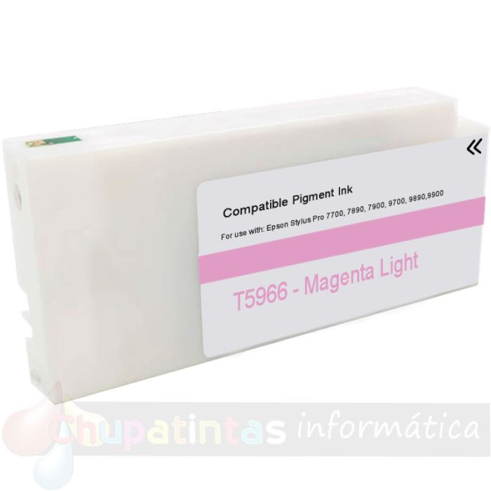 Epson T5966 Magenta Light Cartucho de Tinta Pigmentada Genérico - Reemplaza C13T596600