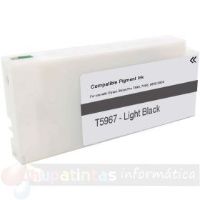 Epson T5967 Negro Light Cartucho de Tinta Pigmentada Genérico - Reemplaza C13T596700