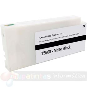 Epson T5968 Negro Mate Cartucho de Tinta Pigmentada Genérico - Reemplaza C13T596800