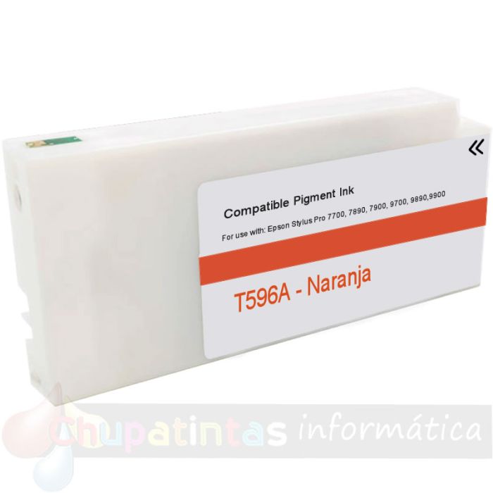 Epson T596A Naranja Cartucho de Tinta Pigmentada Genérico - Reemplaza C13T596A00