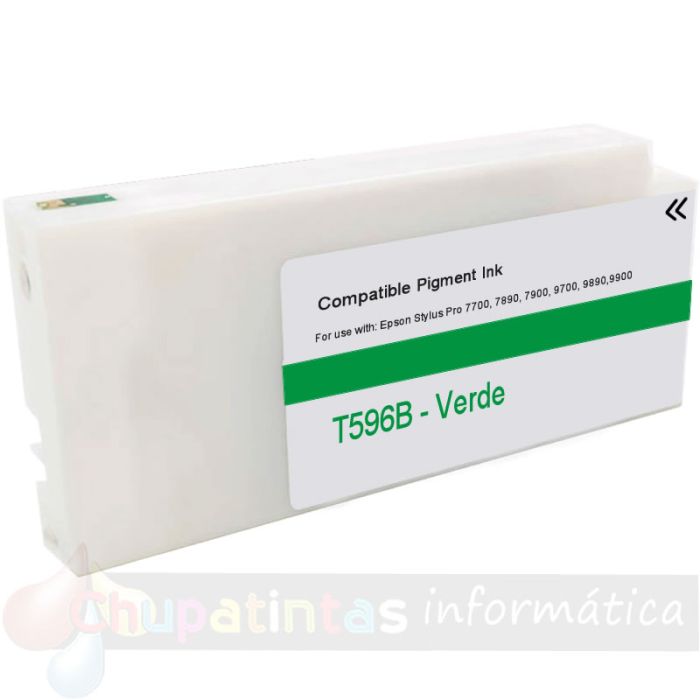 Epson T596B Verde Cartucho de Tinta Pigmentada Genérico - Reemplaza C13T596B00