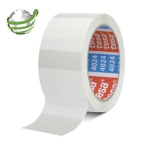 Tesa 4024 PV4 Precinto de Embalar 50mm x 132 Metros - Fabricado en Polipropileno - Adhesivo Acrilico con un 65% de Base Biologic