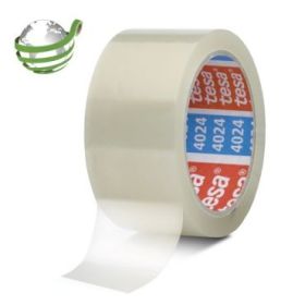 Tesa 4024 PV4 Precinto de Embalar 50mm x 66 Metros - Fabricado en Polipropileno - Adhesivo Acrilico con un 65% de Base Biologica