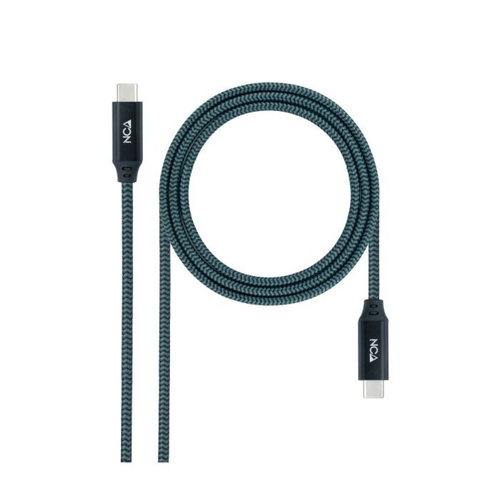 Nanocable Cable USB-C - Longitud 2m - 20Gbps - Carga de 100W - 5A - Video 4K a 60Hz - Chip E-mark - Compatible con Thunderbolt 3