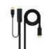 Nanocable Cable Conversor de Video - HDMI 2.0 a DisplayPort 1.2 - Longitud 1.8m - Macho a Macho - Alimentacion Adicional por USB