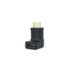 Nanocable Adaptador HDMI - Acodado 90 Grados - Conector Hembra a Macho - Color Negro