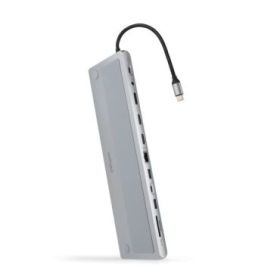 Nanocable HUB USB-C 11 en 1 - Conversor USB-C 3.1 a 3 x USB-A 3.0 + USB-C + USB-C 2 PD 100W + 2 x HDMI 4K60Hz + Displayport 4K60