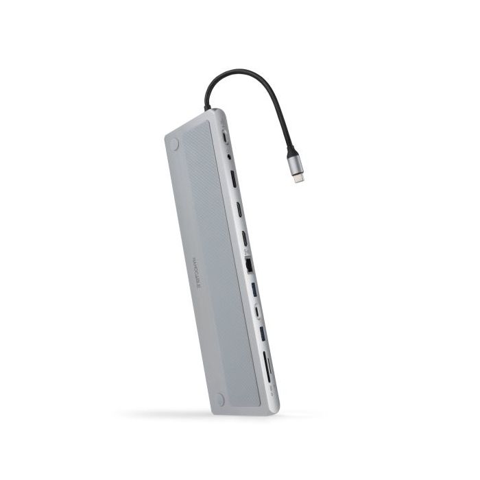 Nanocable HUB USB-C 11 en 1 - Conversor USB-C 3.1 a 3 x USB-A 3.0 + USB-C + USB-C 2 PD 100W + 2 x HDMI 4K60Hz + Displayport 4K60