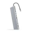 Nanocable HUB USB-C 11 en 1 - Conversor USB-C 3.1 a 3 x USB-A 3.0 + USB-C + USB-C 2 PD 100W + 2 x HDMI 4K60Hz + Displayport 4K60