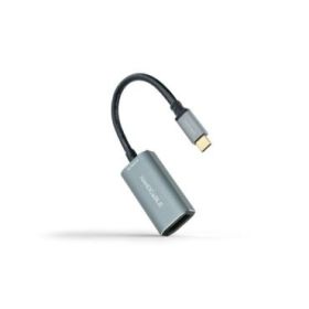 Nanocable Conversor de Video - USB-C a DisplayPort - Resolucion 8K a 60Hz - Carcasa de Aluminio - Longitud 15cm - Color Gris