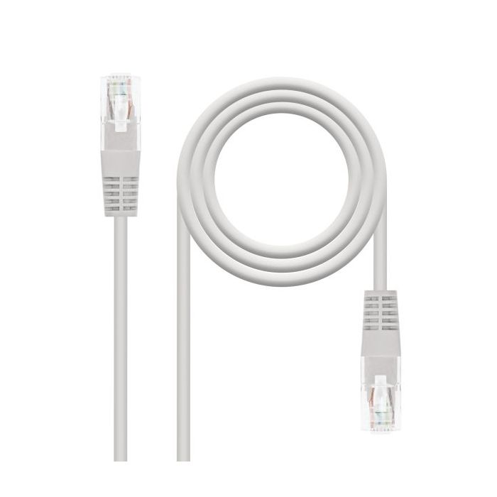 Nanocable Cable de Red - Cat.6 - Longitud 25m - UTP - AWG24 - Conductor OFC - Latiguillo RJ45 - Color Gris