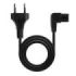 Nanocable Cable de Alimentacion - Longitud 3m - Acodado 90 Grados - Clavija CEE7/16 - Conector C7 - Macho a Hembra - Color Negro