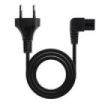 Nanocable Cable de Alimentacion - Longitud 3m - Acodado 90 Grados - Clavija CEE7/16 - Conector C7 - Macho a Hembra - Color Negro