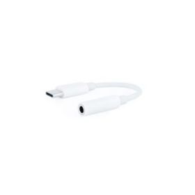 Nanocable Adaptador de Audio - USB-C Macho - Jack 3.5mm Hembra - Longitud 11cm - Color Blanco